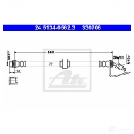 Тормозной шланг ATE 62457 IIJ3VXO 24513405623 33 0706