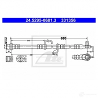 Тормозной шланг ATE 3 31356 Z7R3YC Toyota RAV4 (XA30) 3 Кроссовер 2.2 D 4WD (ALA30) 150 л.с. 2008 – 2013 24529506813