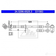 Тормозной шланг ATE 7UKIZQ T Suzuki Grand Vitara (JT, TE, TD) 2 Кроссовер 1.6 AWD (TA74. JB416) 99 л.с. 2005 – 2015 24529605253