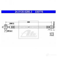 Тормозной шланг ATE JG7VJ Audi A8 (D2) 1 Седан 2.8 Quattro 193 л.с. 1996 – 2002 24513502803 3 30775