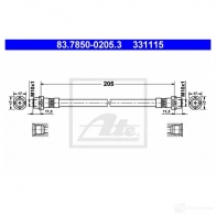 Тормозной шланг ATE 83785002053 Bmw X5 (E70) 2 Внедорожник 3.0 xDrive 35 i 320 л.с. 2012 – 2013 33111 5 7SYE4H8