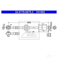 Тормозной шланг ATE Opel Mokka (X) 1 Кроссовер JL5 GBZ 24517604753