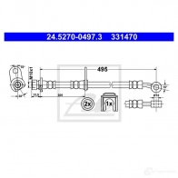 Тормозной шланг ATE 3 31470 W6H6AX 24527004973 62787 - Изображение 2