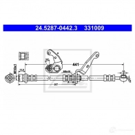 Тормозной шланг ATE Honda CR-V 1 (RD) Кроссовер 2.0 16V 4WD (RD1. RD3) 128 л.с. 1995 – 2001 331 009 24528704423 VDAF8D