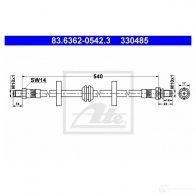 Тормозной шланг ATE FYOG4N 83636205423 Ford Mondeo 1 (FD, GBP) Седан 2.0 i 16V 4x4 136 л.с. 1993 – 1996 33 0485