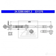 Тормозной шланг ATE 62842 24528604013 3 31376 XSKIPGH - Изображение 2