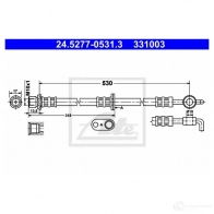 Тормозной шланг ATE 33 1003 ARU7UA 24527705313 Toyota Echo (P110) 1 Седан 1.5 (NCP12) 110 л.с. 2000 – 2006