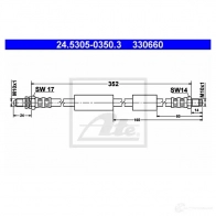 Тормозной шланг ATE 33066 0 77FJP69 24530503503 Ford Puma