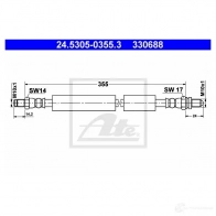 Тормозной шланг ATE Ford Puma 3306 88 24530503553 QMBH2