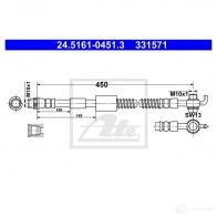 Тормозной шланг ATE V53BT 331 571 1424606525 24516104513 - Изображение 2