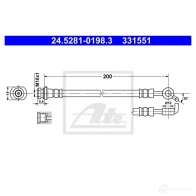 Тормозной шланг ATE 1437251732 WF9 6XR 24528101983 - Изображение 1