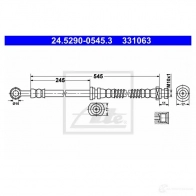 Тормозной шланг ATE Mitsubishi Galant 8 (EA2A) Седан 2.5 V6 24V (EA5A) 160 л.с. 2000 – 2004 Q5KB2 24529005453 3310 63