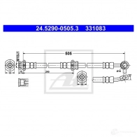Тормозной шланг ATE 49IWQ 3 31083 24529005053 Nissan X-Trail (T30) 1 Кроссовер 2.0 150 л.с. 2001 – 2013