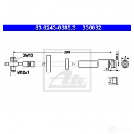Тормозной шланг ATE EU17ZC 83624303853 Audi A2 3 30632