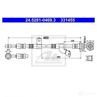 Тормозной шланг ATE 24528104693 331 455 Kia Carens (UN) 3 Минивэн NXNMX