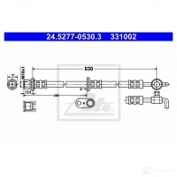 Тормозной шланг ATE 33100 2 Toyota Echo (P110) 1 Седан 1.5 (NCP12) 110 л.с. 2000 – 2006 LAZXPU 24527705303