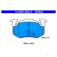 Тормозные колодки, комплект ATE 56289 13046038232 2 0974 603823 - Изображение 5
