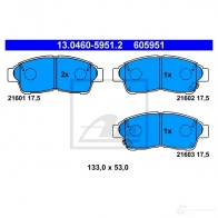 Тормозные колодки, комплект ATE 2160 1 56787 13046059512 21602 - Изображение 6