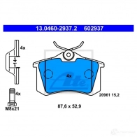 Тормозные колодки, комплект ATE 2096 1 56220 13046029372 602937 - Изображение 2
