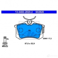 Тормозные колодки, комплект ATE 56131 209 61 13046028202 602820 - Изображение 2