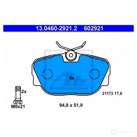 Тормозные колодки, комплект ATE 56210 2117 3 13046029212 602921 - Изображение 5