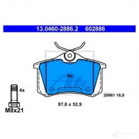 Тормозные колодки, комплект ATE 602886 13046028862 56191 20 961 - Изображение 6
