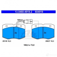 Тормозные колодки, комплект ATE 29 037 13046049192 56502 29139