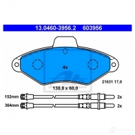 Тормозные колодки, комплект ATE 603956 56361 216 31 13046039562