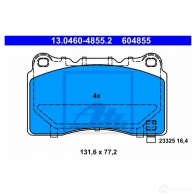 Тормозные колодки, комплект ATE 604855 13046048552 233 25 Opel Insignia (A) 1 Седан 2.8 V6 Turbo OPC 4x4 (69) 325 л.с. 2009 – 2017