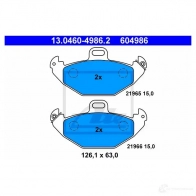 Тормозные колодки, комплект ATE 13046049862 219 65 21966 56526