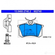 Тормозные колодки, комплект ATE 23 554 13046027402 56066 602740 - Изображение 5