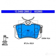 Тормозные колодки, комплект ATE 602860 2 3554 56167 13046028602 - Изображение 7