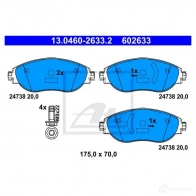 Тормозные колодки, комплект ATE 1437251888 GRX P4KX 13046026332