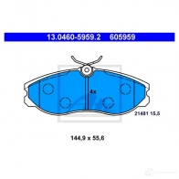 Тормозные колодки, комплект ATE 13046059592 Nissan Serena (C23) 1 Минивэн 2.3 D 75 л.с. 1995 – 2001 605959 2148 1