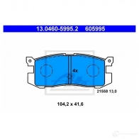 Тормозные колодки, комплект ATE 605995 56824 13046059952 215 58