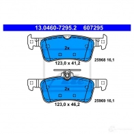 Тормозные колодки, комплект ATE 13046072952 2596 8 25969 57074