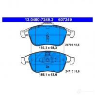 Тормозные колодки, комплект ATE 2470 9 24710 13046072492 57029 - Изображение 2