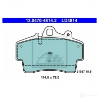 Тормозные колодки, комплект ATE 13047048142 LD4814 21 937 Porsche Cayman (987) 2 2005 – 2012