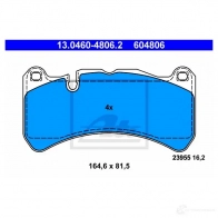 Тормозные колодки, комплект ATE 239 55 13046048062 604806 Mercedes CLK (A209) 2 Кабриолет CLK 63 AMG (209.477) 481 л.с. 2006 – 2009