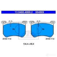 Тормозные колодки, комплект ATE 2 5183 604869 Mercedes SL-Class 13046048692