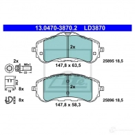 Тормозные колодки, комплект ATE 258 95 25896 57203 13047038702 - Изображение 3