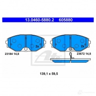 Тормозные колодки, комплект ATE 23 184 Nissan Maxima 23185 13046058802