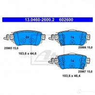 Тормозные колодки, комплект ATE 56027 25966 2596 5 13046026002 - Изображение 7