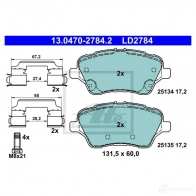 Тормозные колодки, комплект ATE 57150 2513 4 25135 13047027842 - Изображение 9