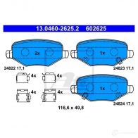 Тормозные колодки, комплект ATE 13046026252 Fiat Freemont 6VK LJ2