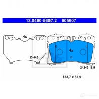 Тормозные колодки, комплект ATE 242 45 13046056072 605607 Lexus LS (XF40) 4 Седан 4.6 460 385 л.с. 2008 – 2024