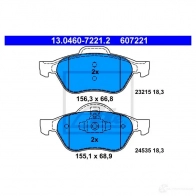 Тормозные колодки, комплект ATE 2 3215 57002 13046072212 24535 - Изображение 5