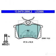 Тормозные колодки, комплект ATE 20 961 57171 LD2886 13047028862 - Изображение 6