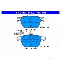 Тормозные колодки, комплект ATE 23270 2 3269 13046071532 56937 - Изображение 6