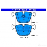 Тормозные колодки, комплект ATE 2 4458 Bmw X6 (E71) 1 Внедорожник 4.4 xDrive 50 i 449 л.с. 2007 – 2014 13046072602 24495